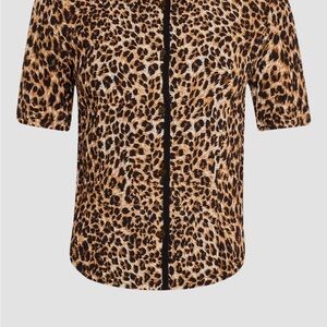 Nanushka Leopard Print Button Down Shirt